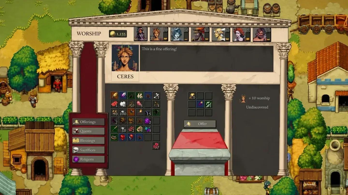 Blessing tier upgrade screen