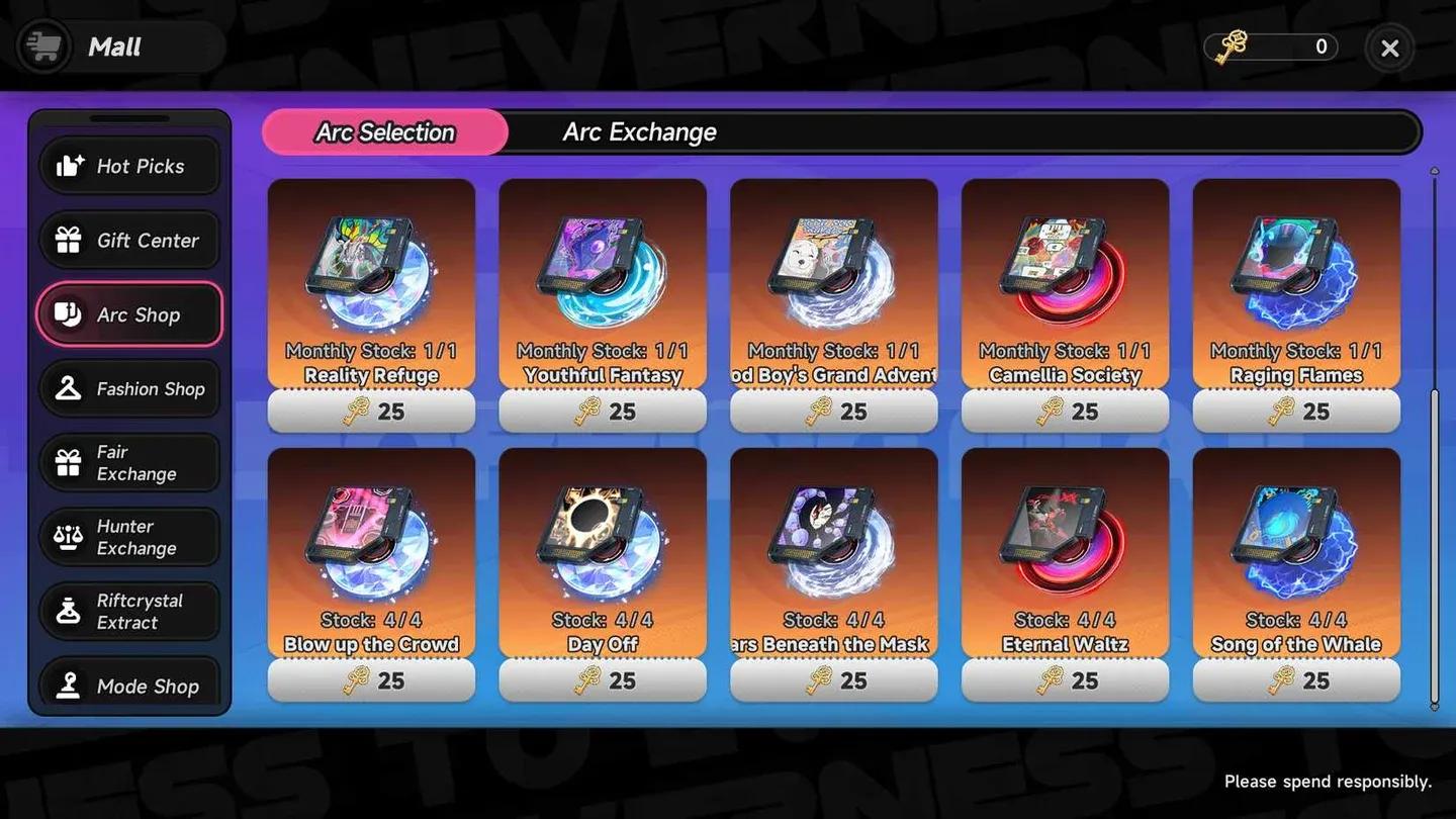 Arc Exchange shop in NTE