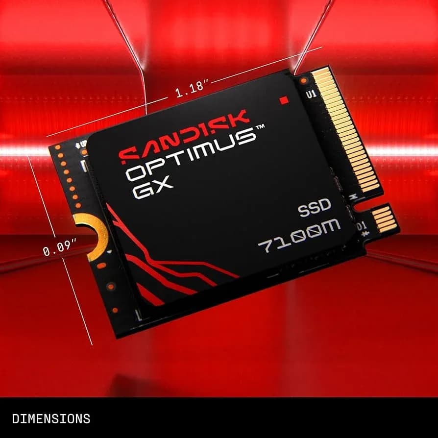 Amazon.com: SANDISK 2TB Optimus GX 7100M NVMe SSD - PCIe Gen 4, M.2 2230,  Up to 7,250MB/s Read Speed, Up to 6,900MB/s Write Speed - SDSP71200TAT :  Musical Instruments