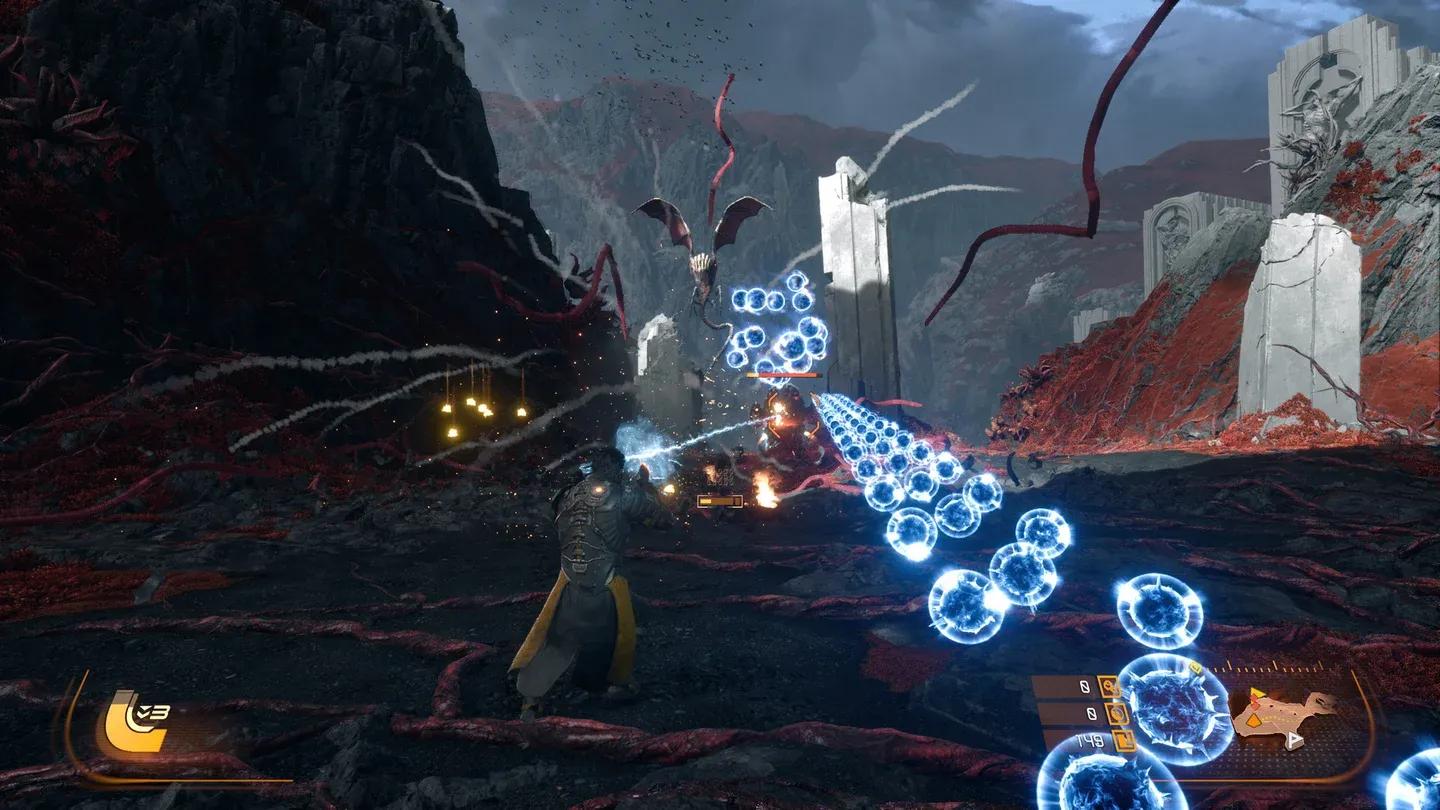 Saros combat in action