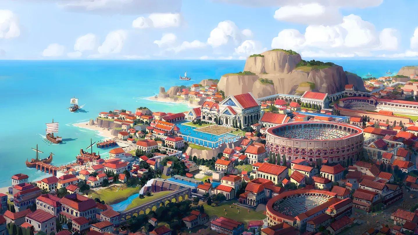 灯塔沿海摆放工具