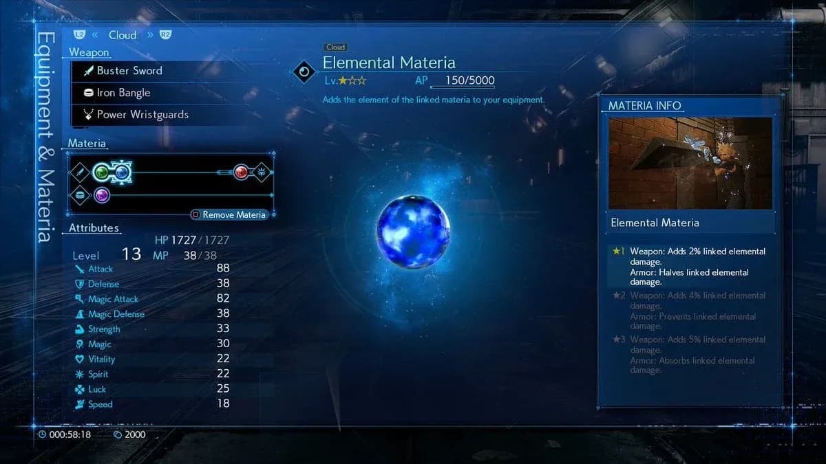 Materia pairing in armor slots