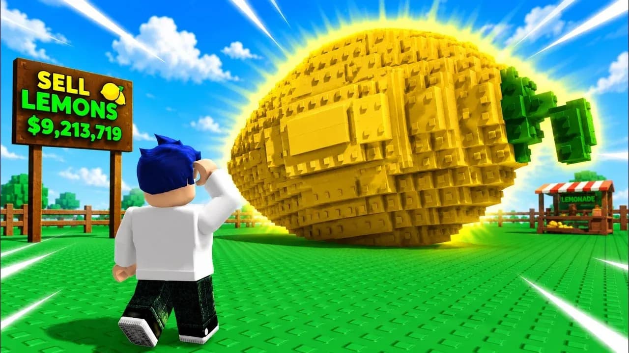 I became the #1 BEST LEMONADE STAND in SELL LEMONS ROBLOX...