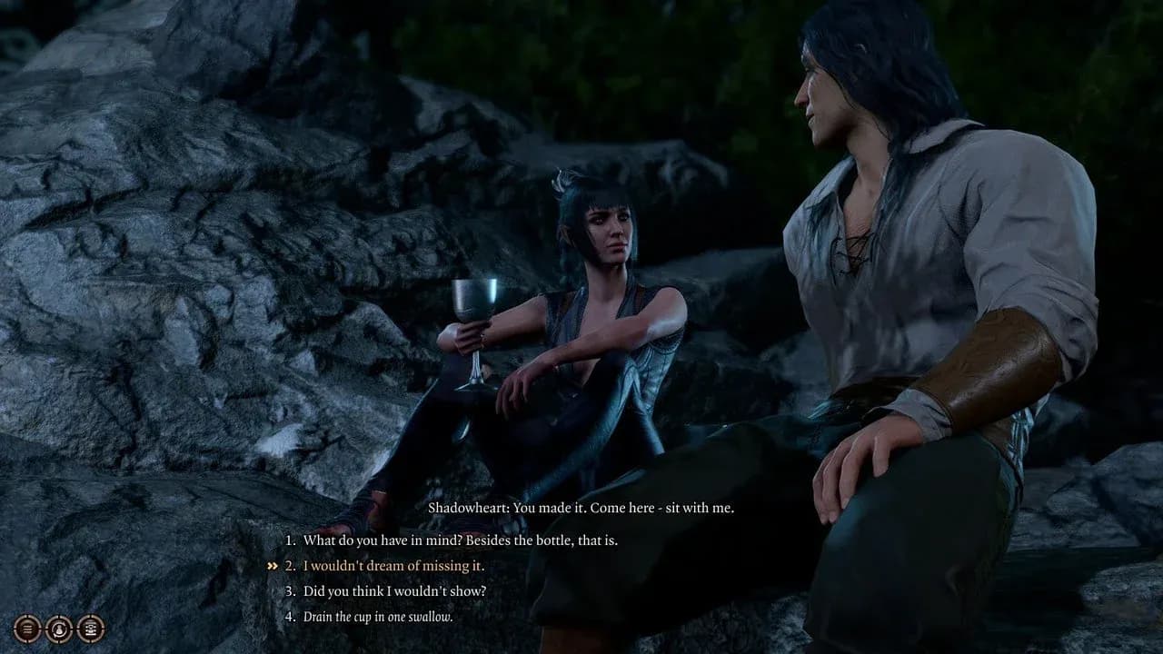 Shadowheart camp approval dialogue