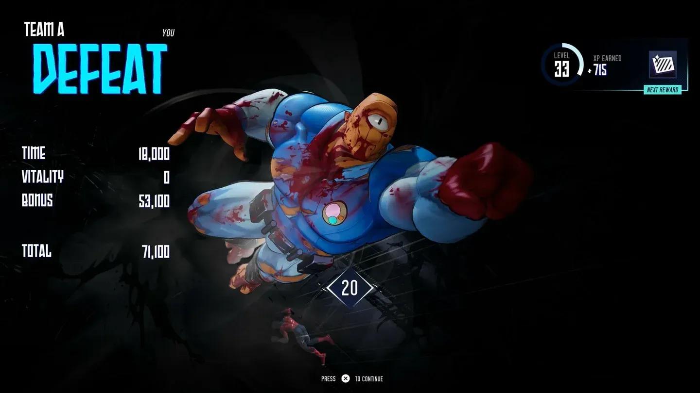 League Points post-match screen