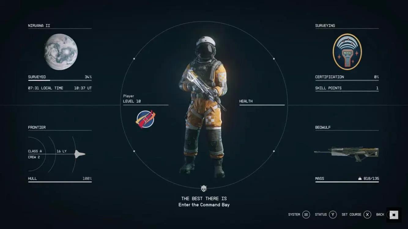 Starfield skill tree overview