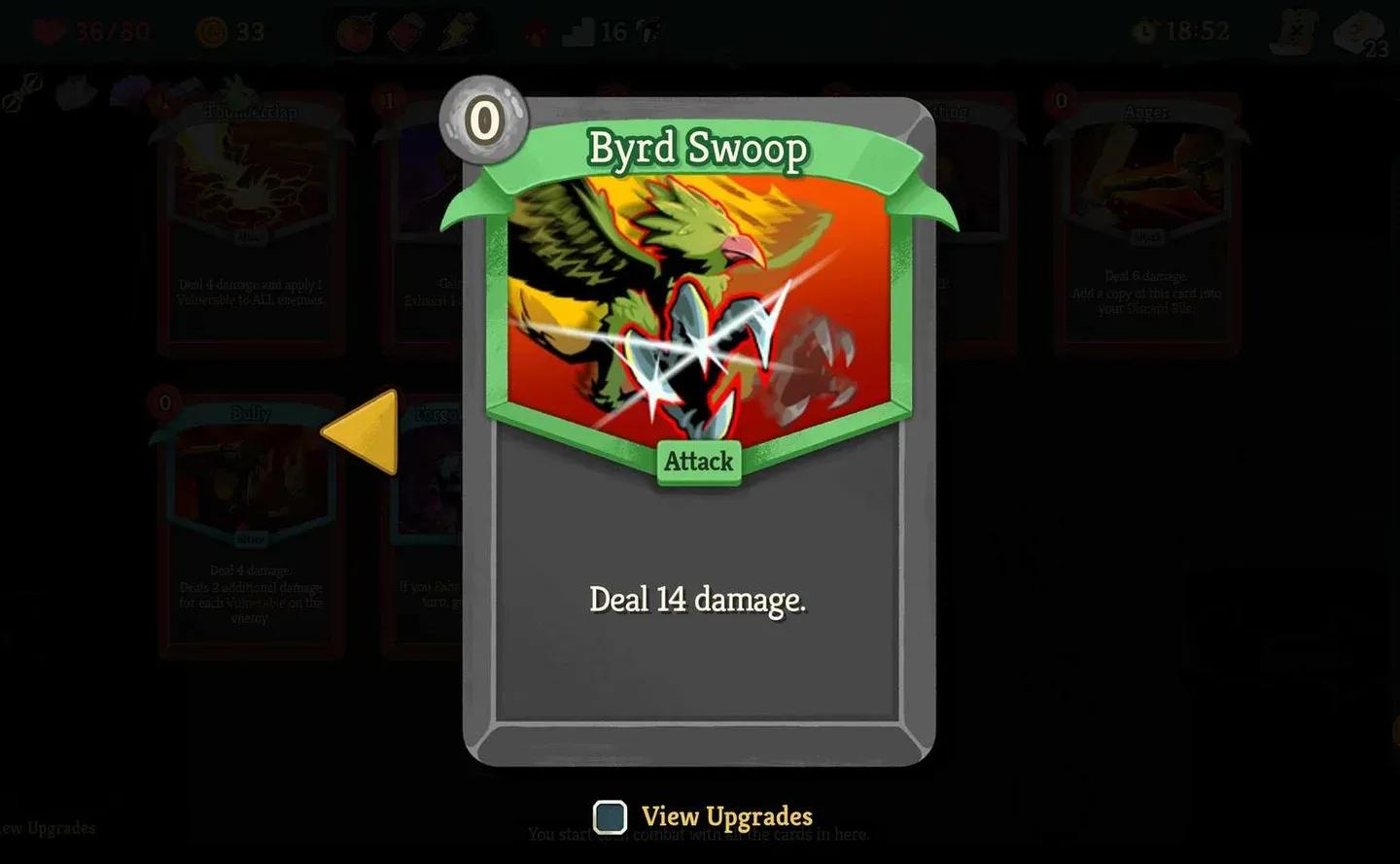 Byrd Swoop card stats