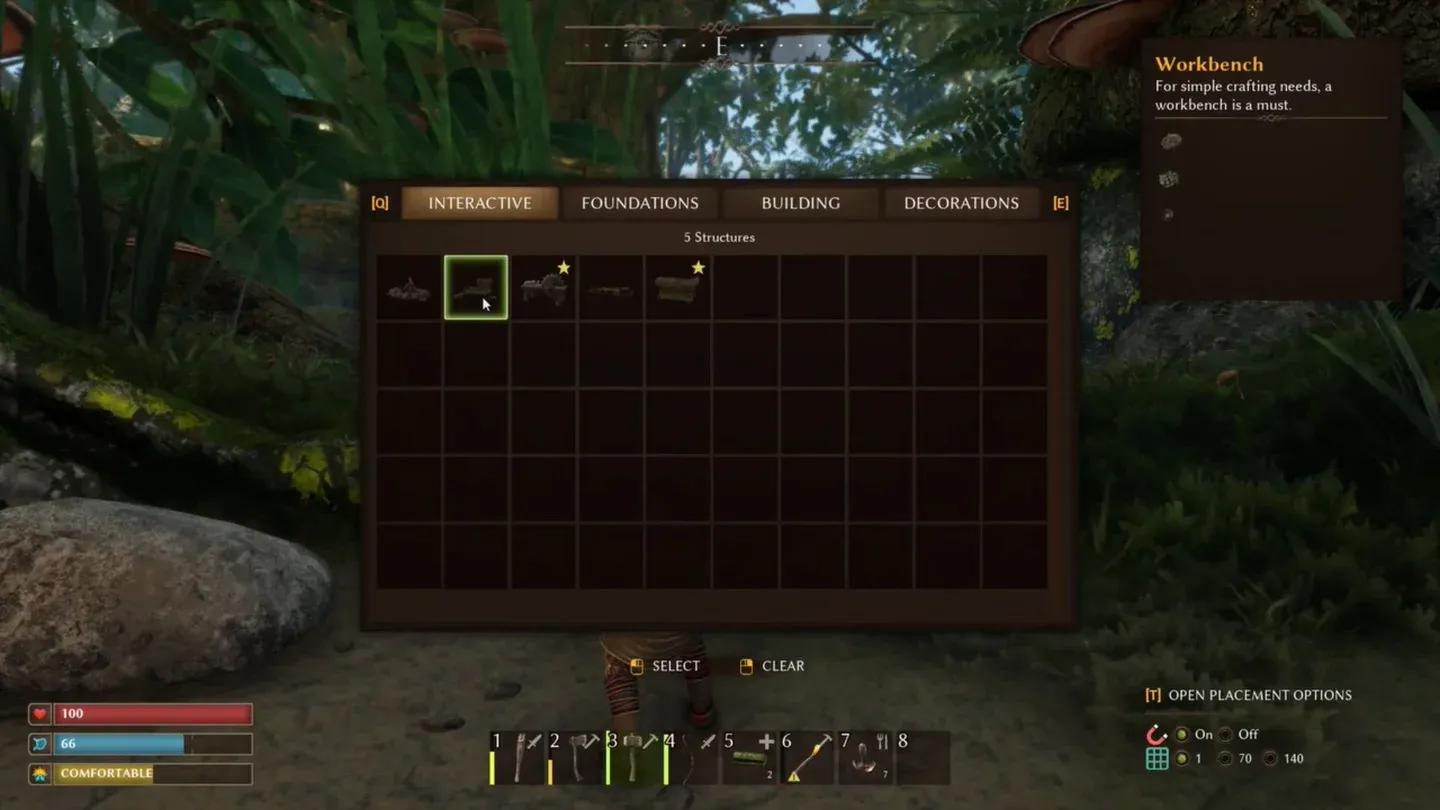 Crafting Healer's Armor at Workbench