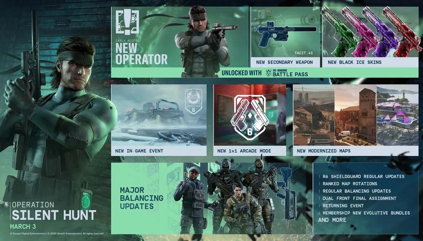 Carte de sélection de l'opérateur Solid Snake