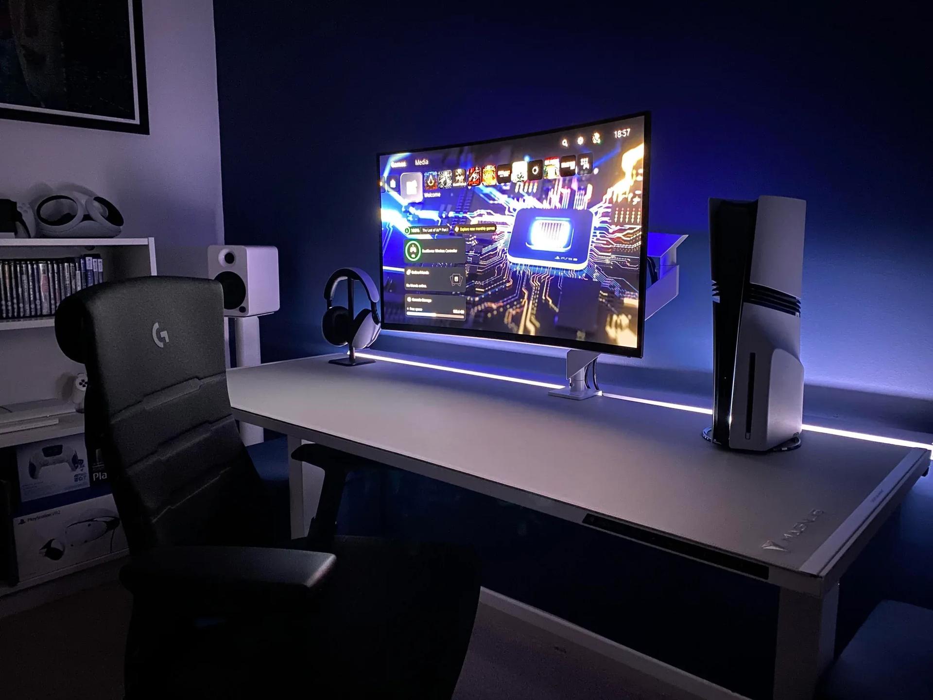 My desk setup for PS5 pro (rate /10 and advice) : r/gamingsetups