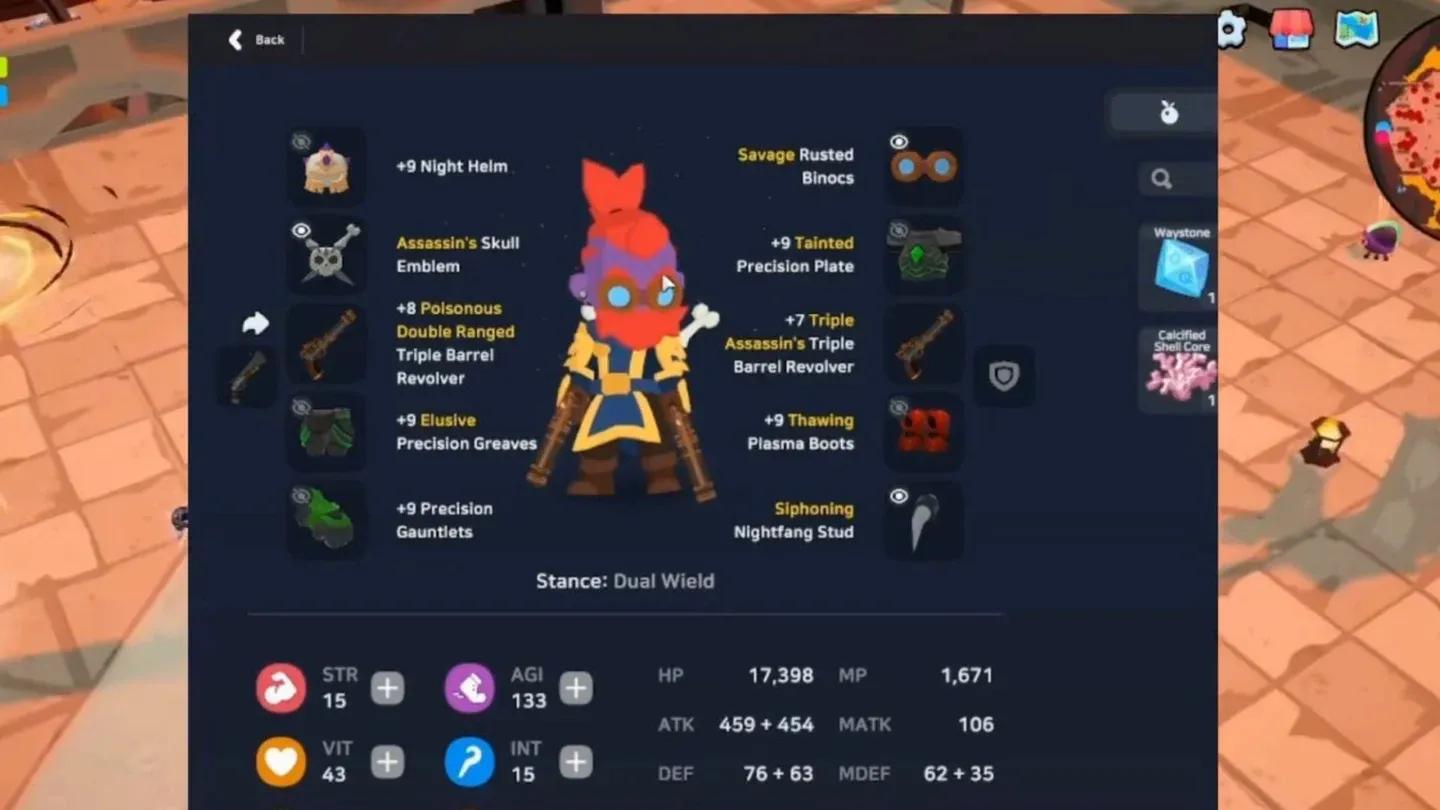 Gunslinger revolver weapon slot