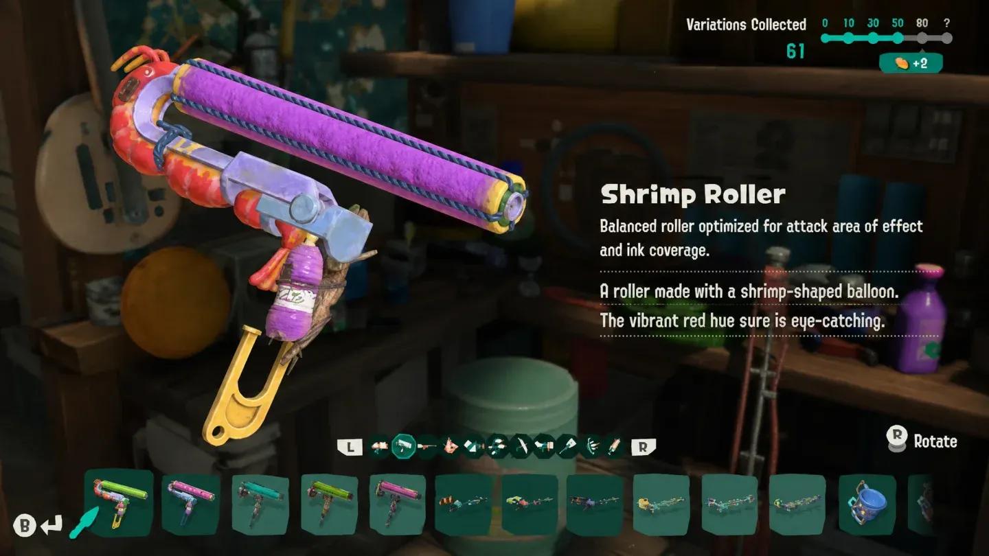 Weapon rarity tiers in inventory