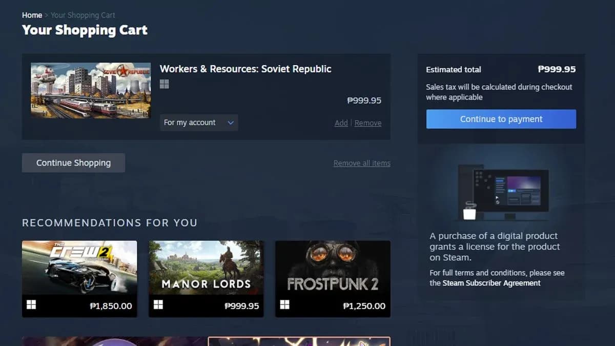 Digital storefront tax at checkout