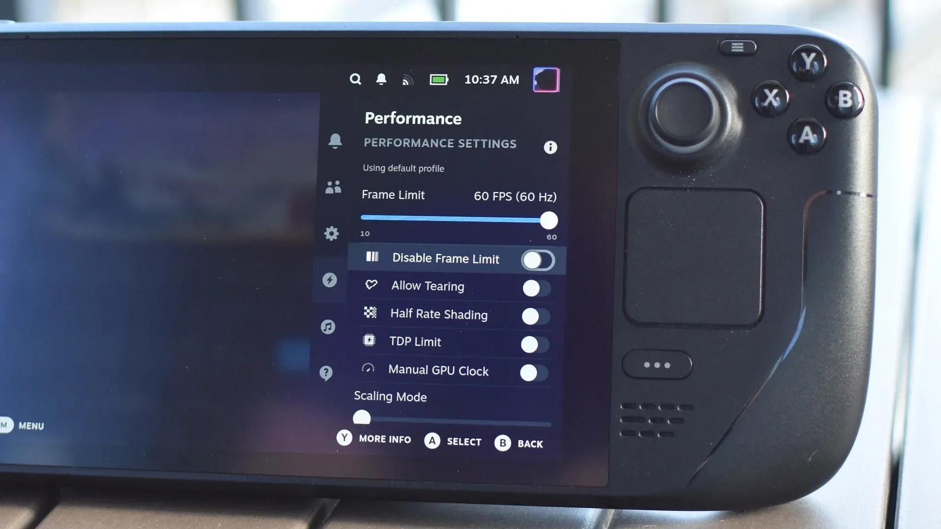 Steam Deck beta client update explains what its performance settings  actually do | Rock Paper Shotgun