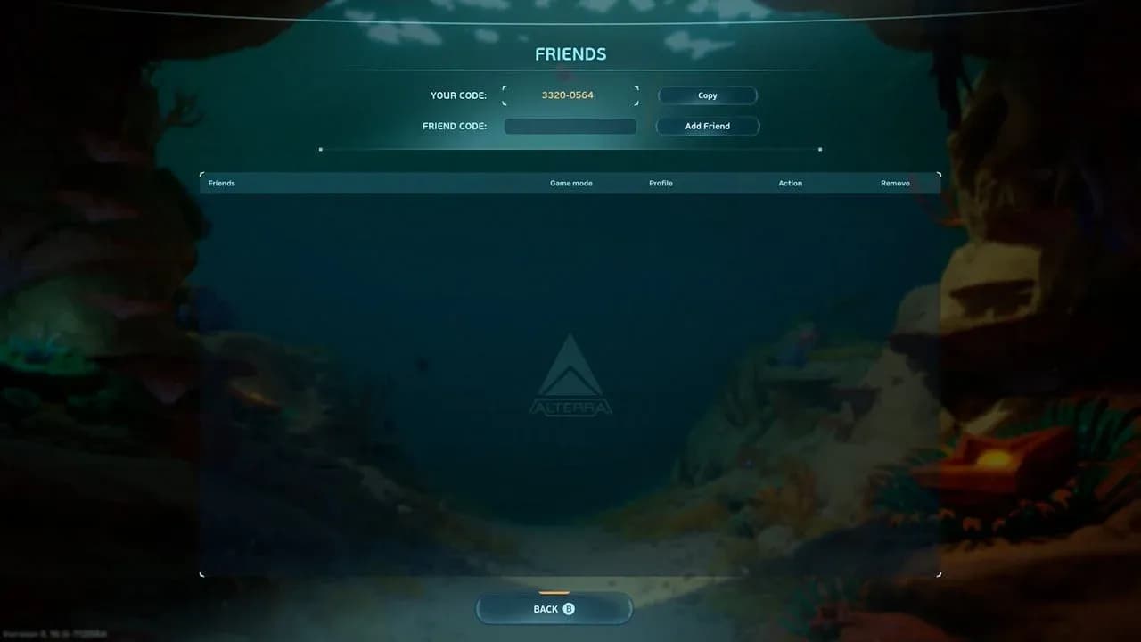 Friends list invite panel