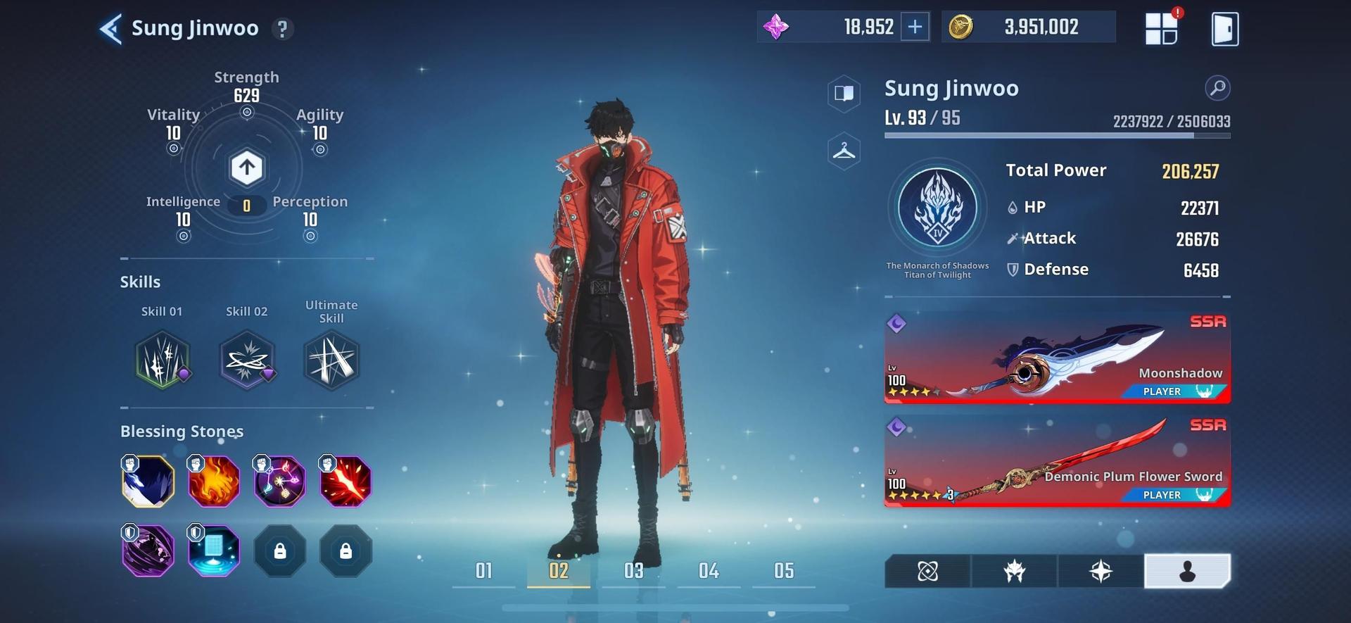 Build selection interface