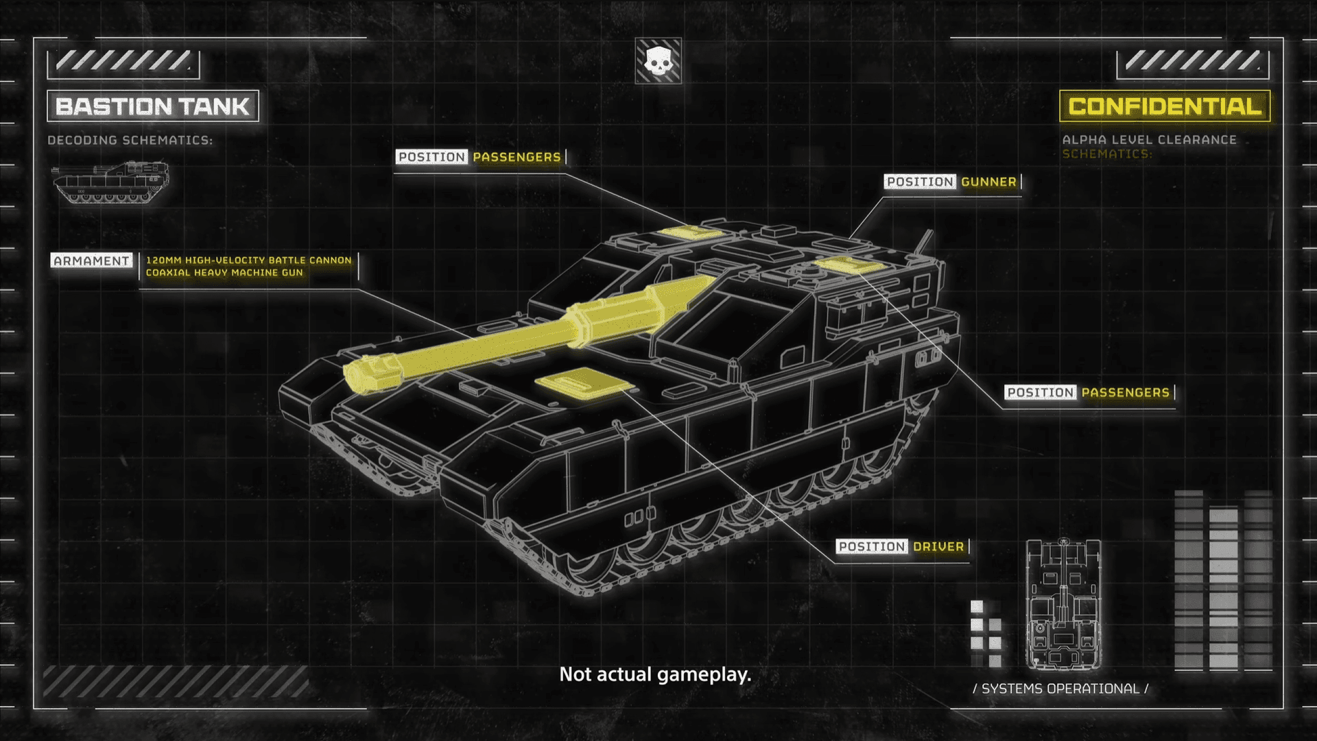 Bastion Tank control layout