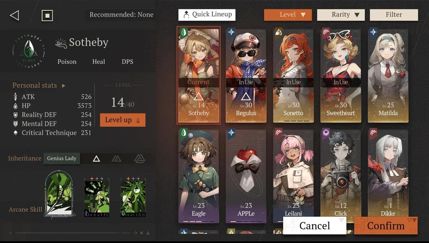 Arcanist kadrosu genel bakışı