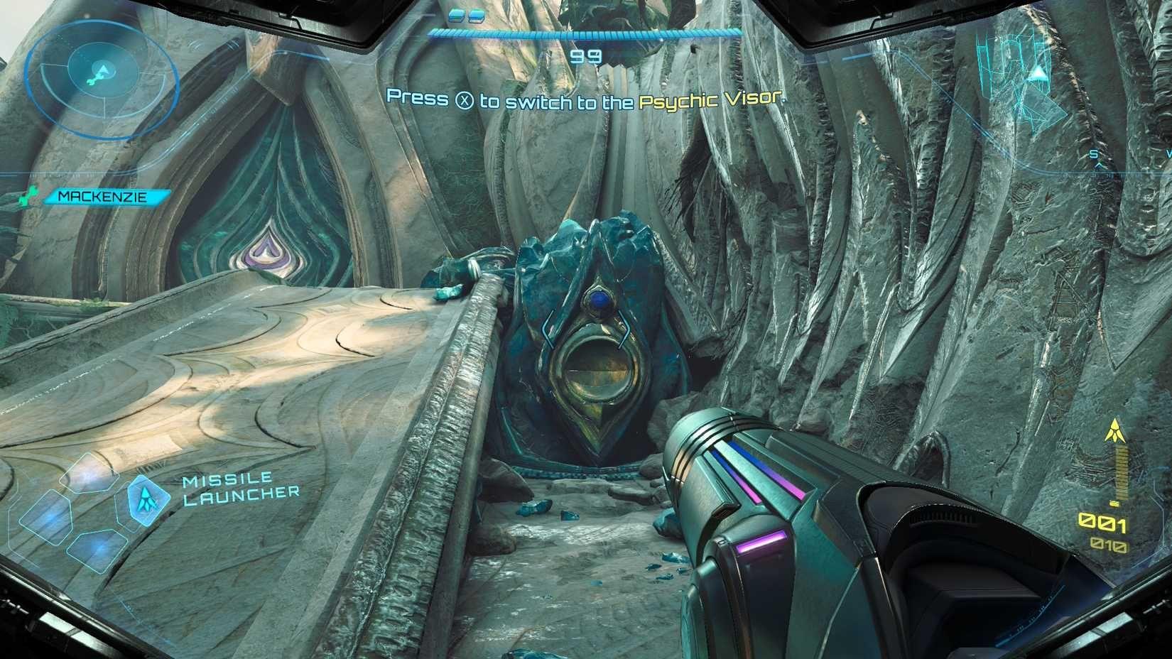 Scan visor targeting enemies