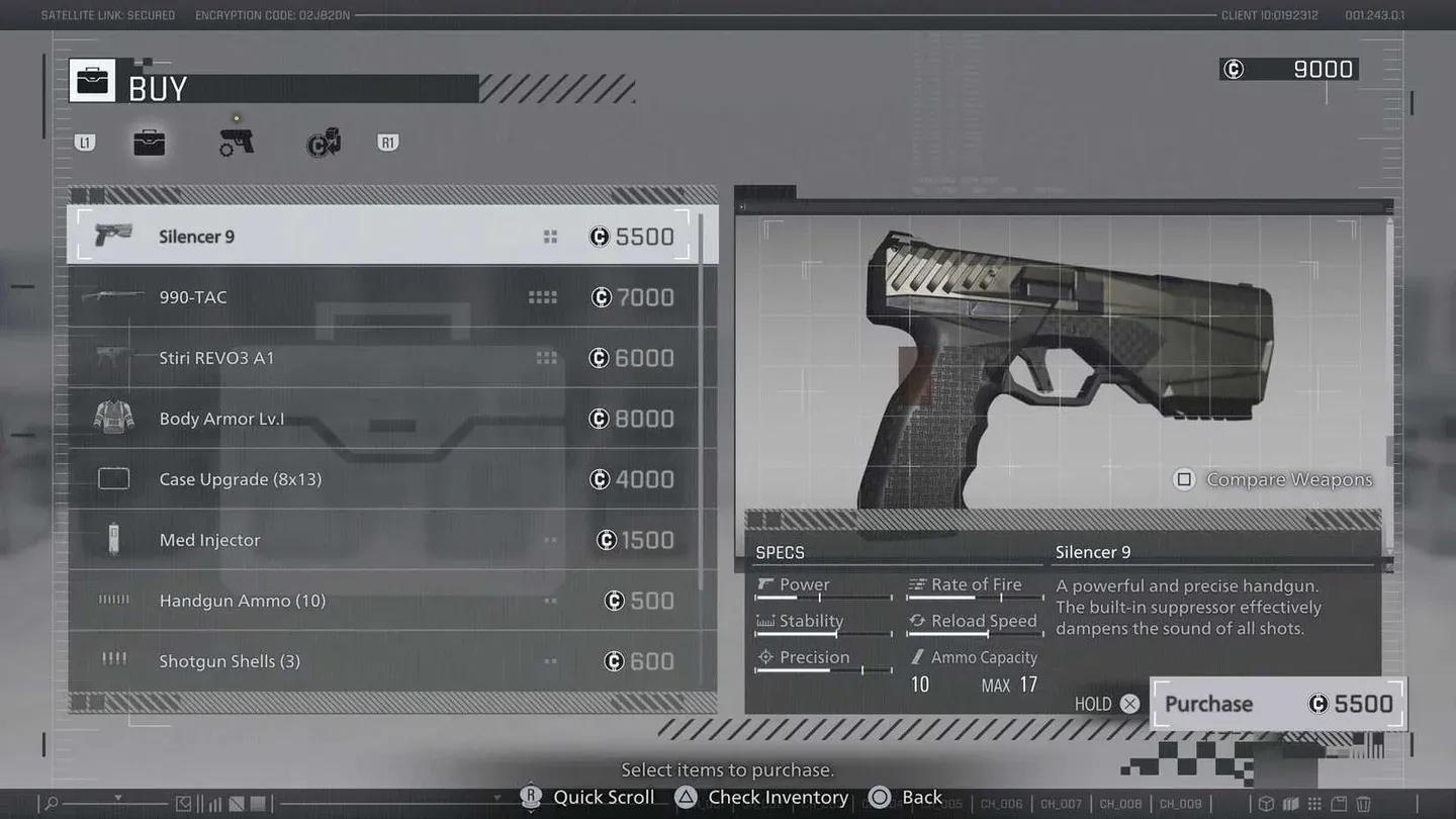Leon Level 3 weapon upgrade