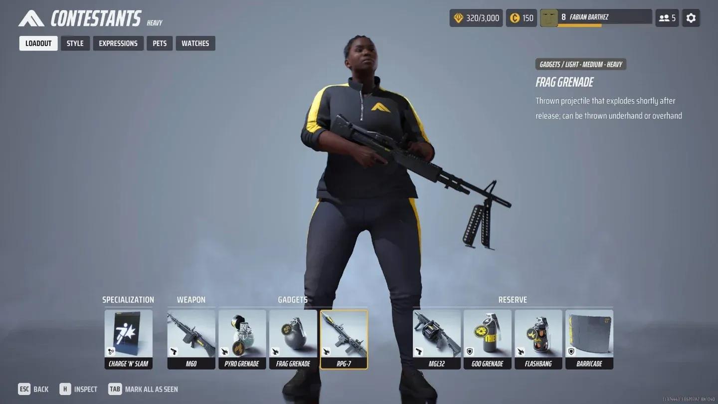 Heavy RPG-7 gadget loadout