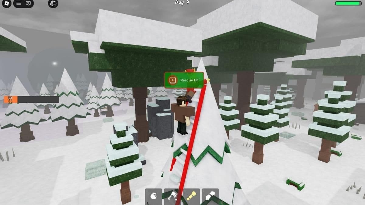 Frozen lake elf location