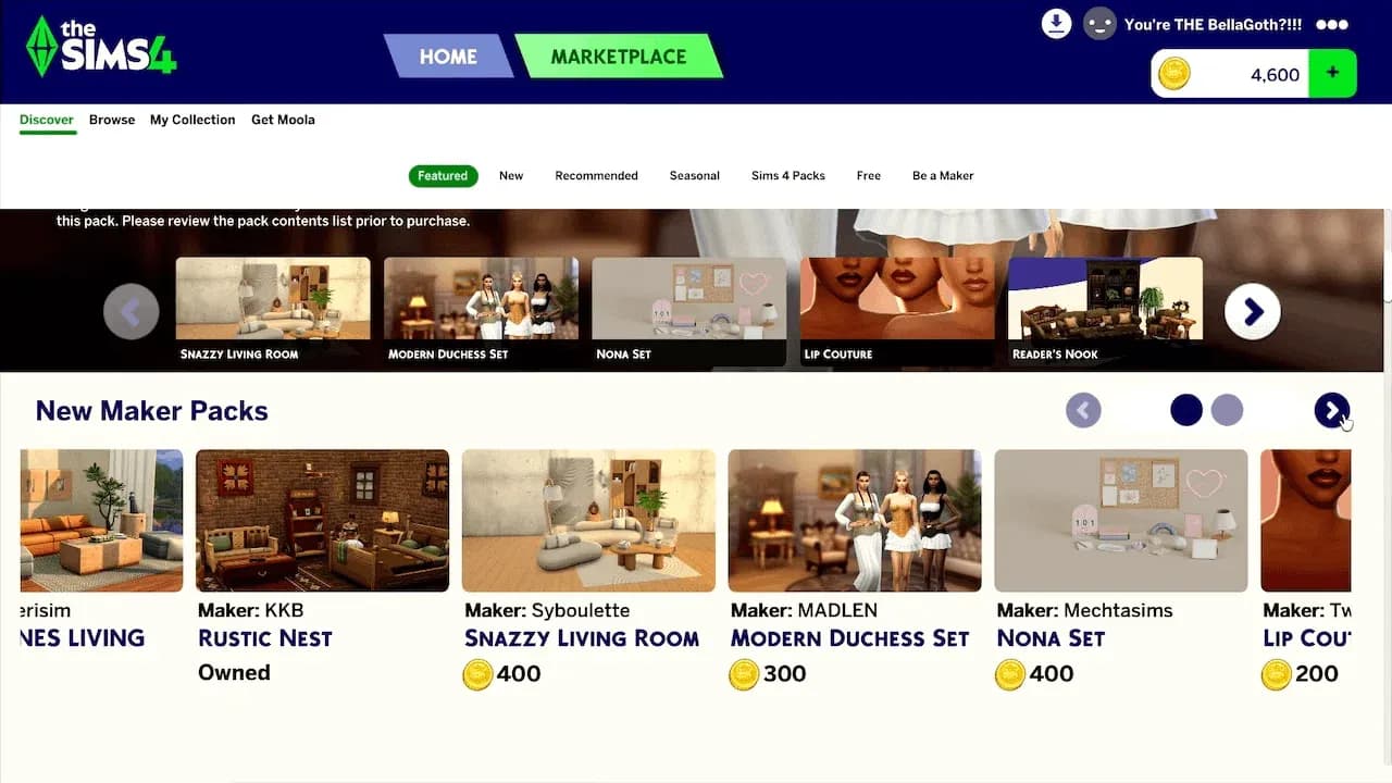 Marketplace Collection offline view