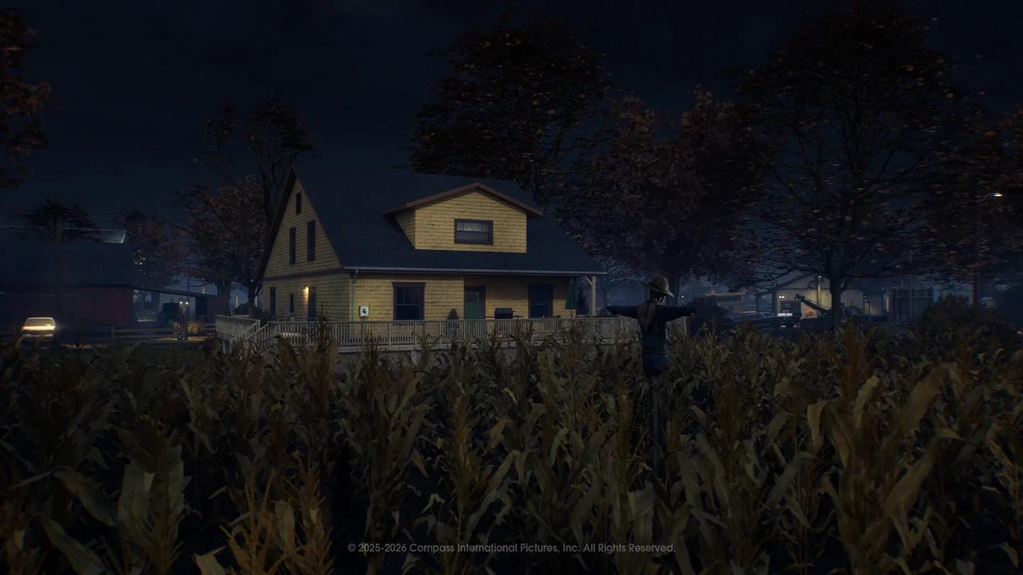 Tower Farm map layout showing cornfields and farmhouses in Halloween the Game