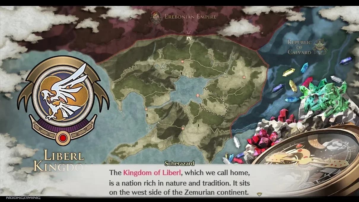 Trails in the Sky map screen