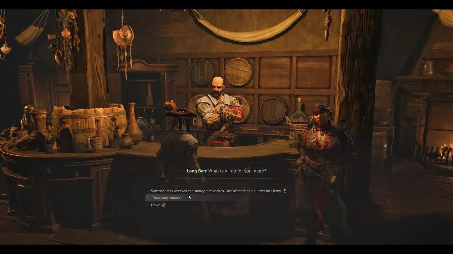 Long Ben detrás de la barra