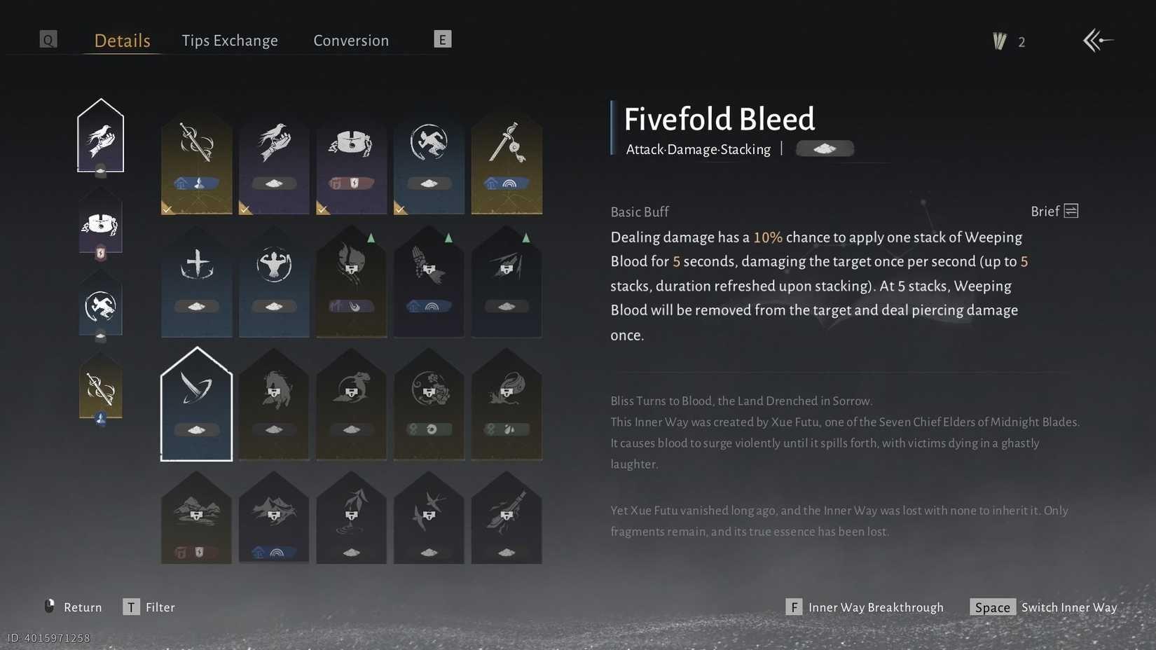 Bleed stack counter display