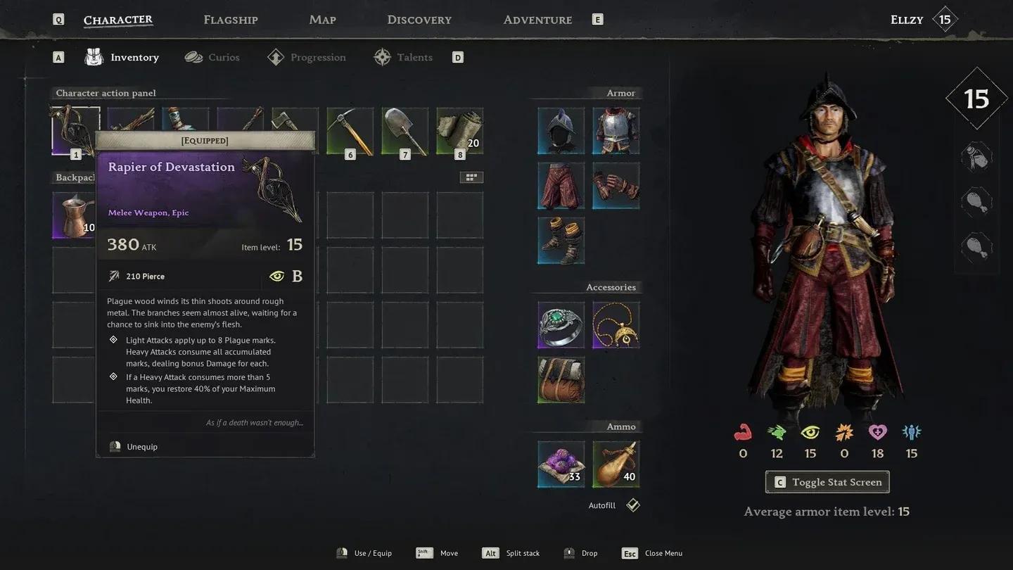 Epic weapons hold two abilities