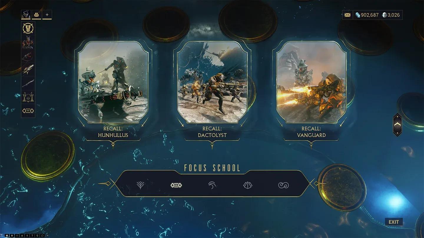 Warframe 中的战甲纹章选择
