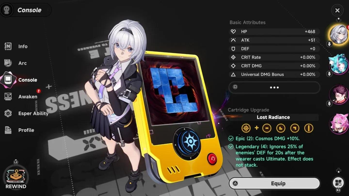 Arc development menu overview