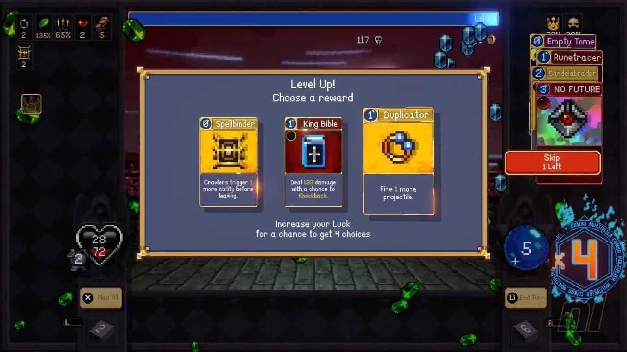 Luck and Curse Power Up choices