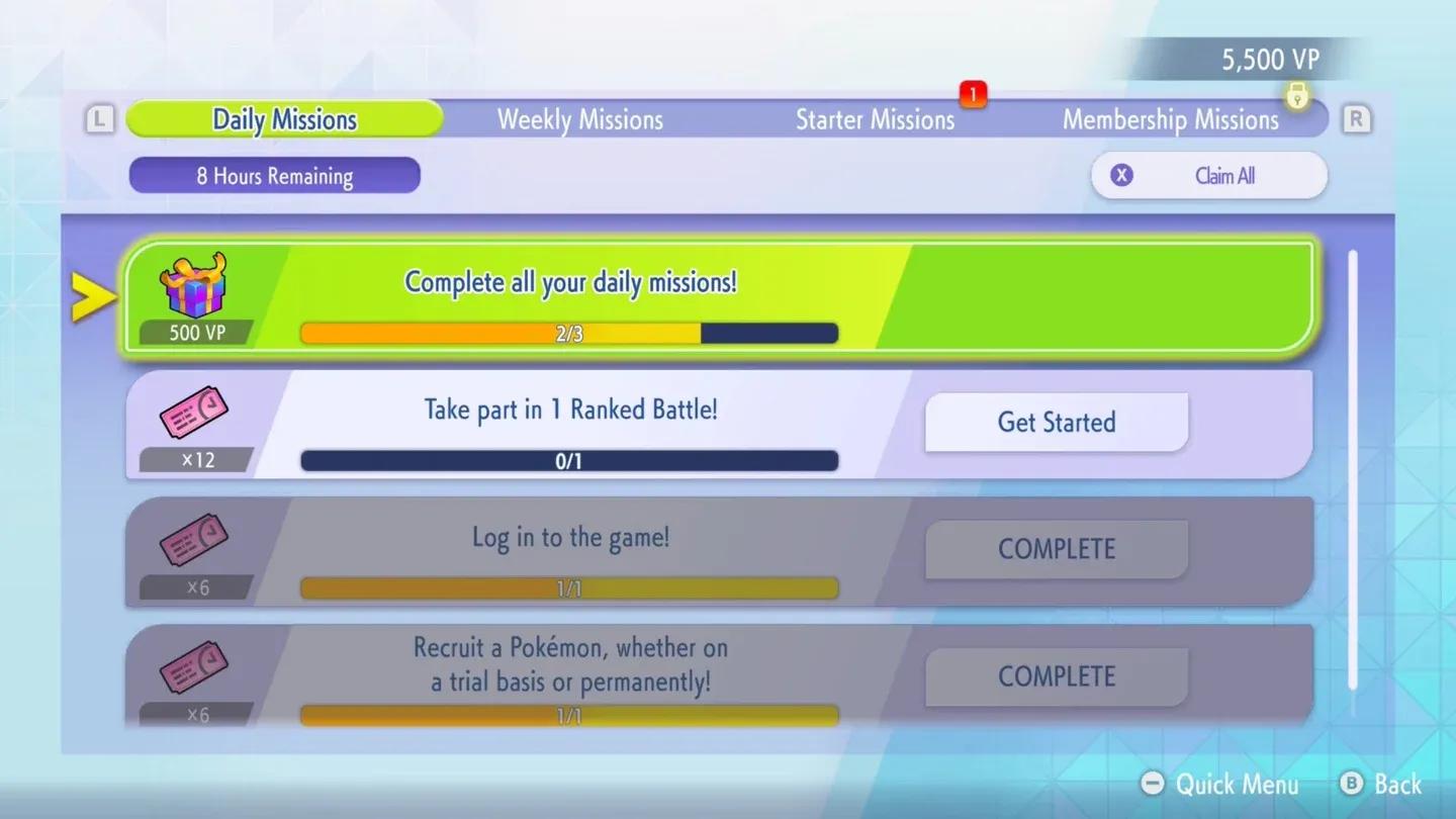 Ranked Battle VP earn screen