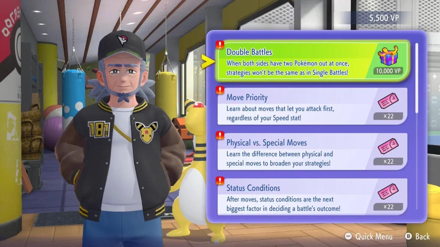 Training Session VP rewards