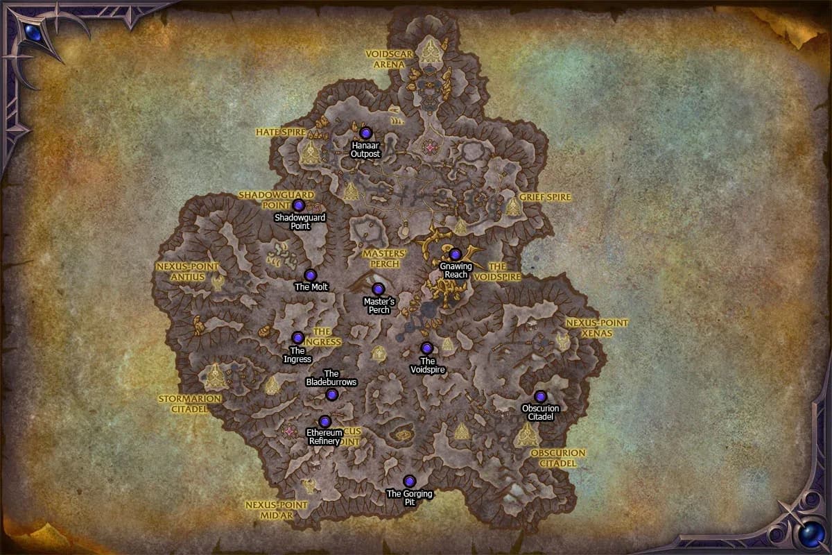 Voidspire entrance location