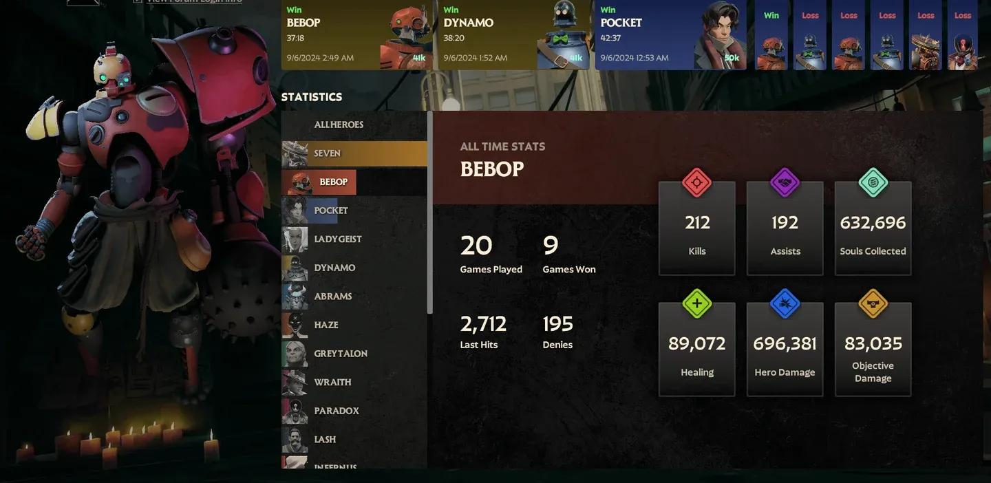 Bebop vroege spirit item keuzes