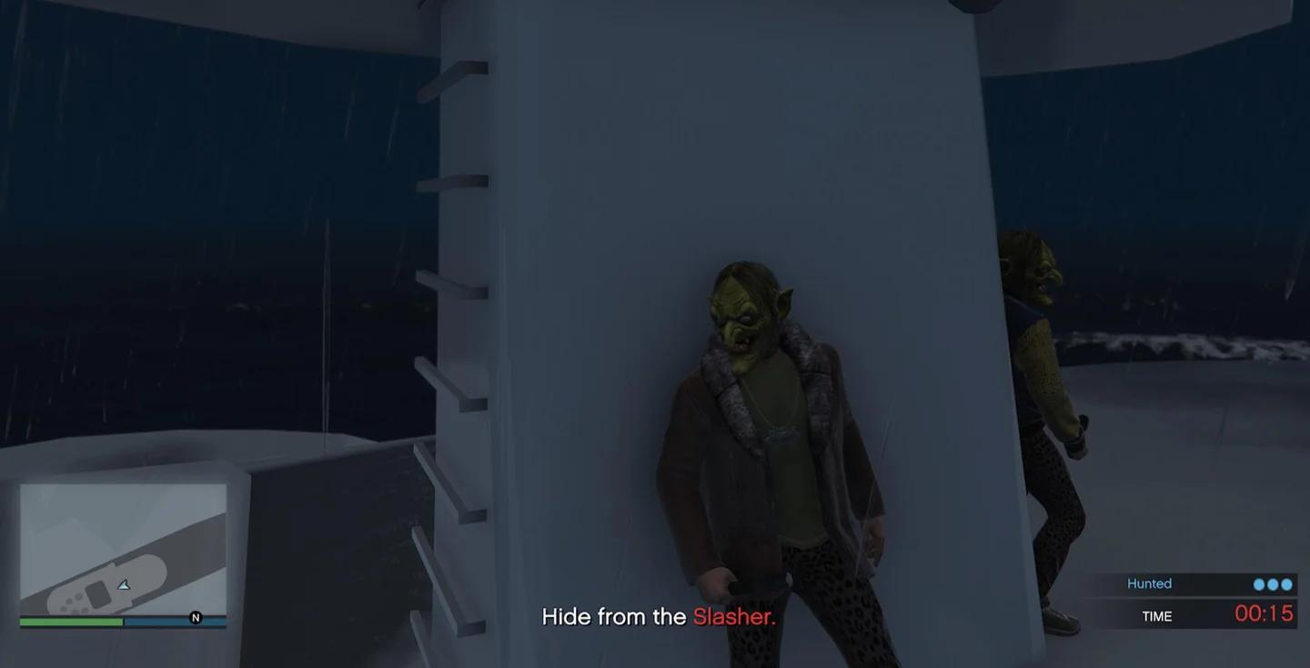 Écran de sélection du mode Chasse à l'homme d'Halloween dans GTA Online
