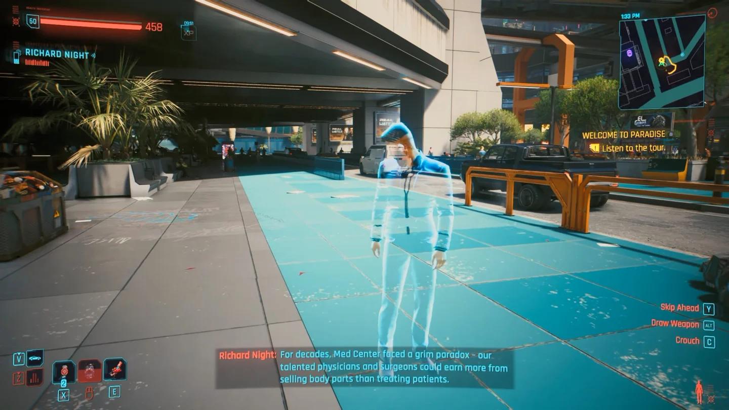 Cyberpunk 2077 Journal Shards menu showing NC Revitalization Project encrypted entry