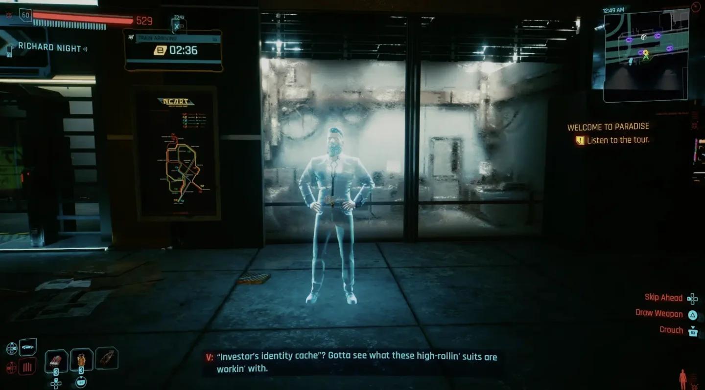 Cyberpunk 2077 Shards journal Other category showing NC Revitalization Identity Cache document
