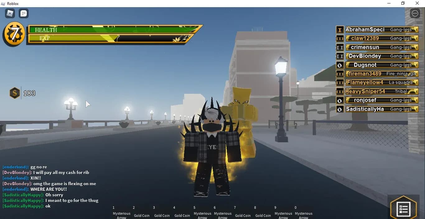 Stand Arrow usage screen