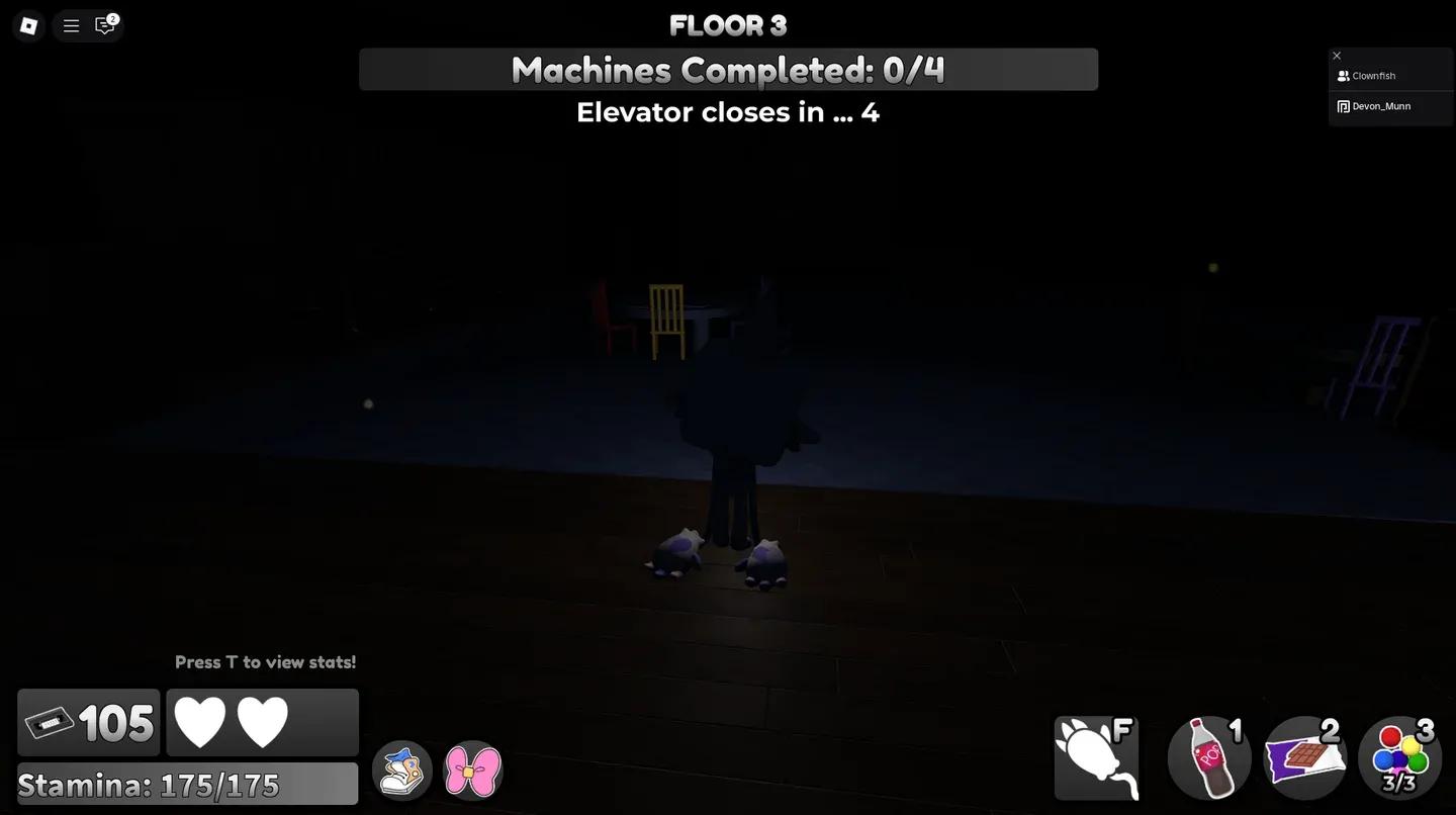 Blackout floor event active