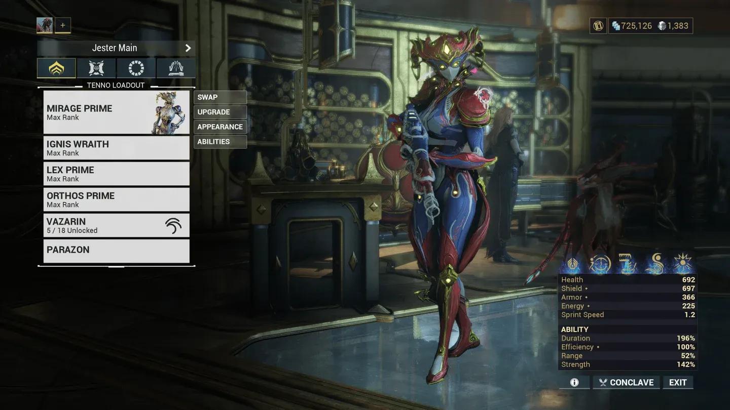Relic reward selection screen