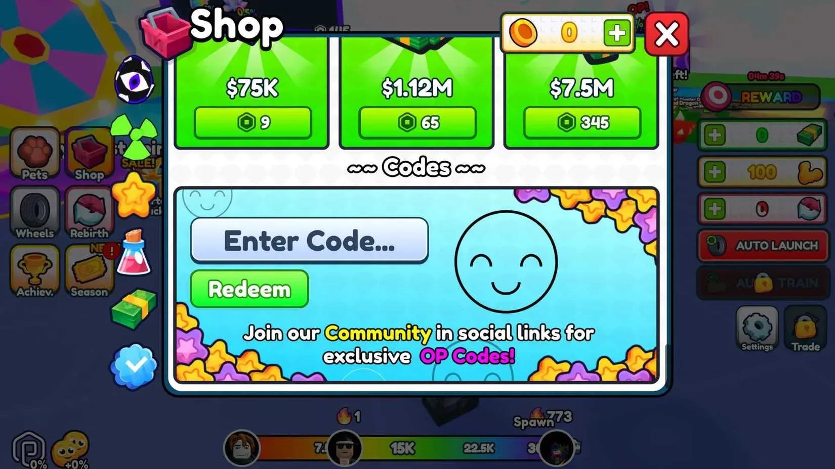 Launch a Wheel Codes