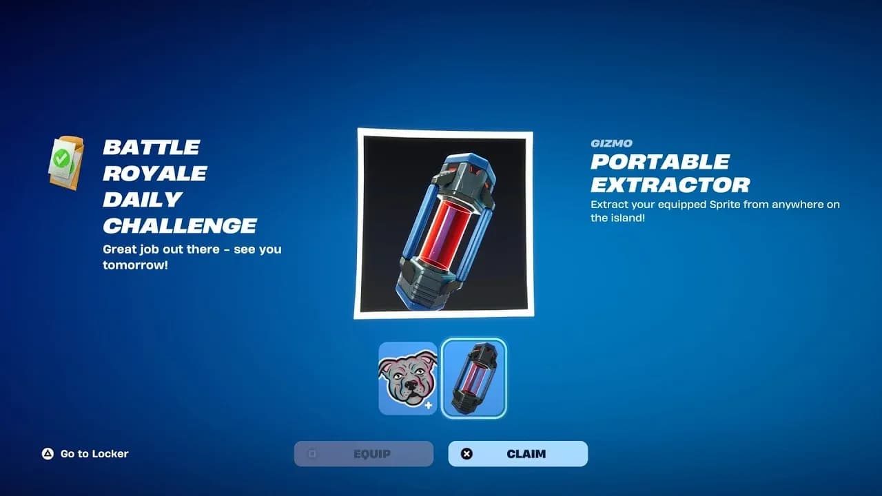 Portable Extractor Gizmo active