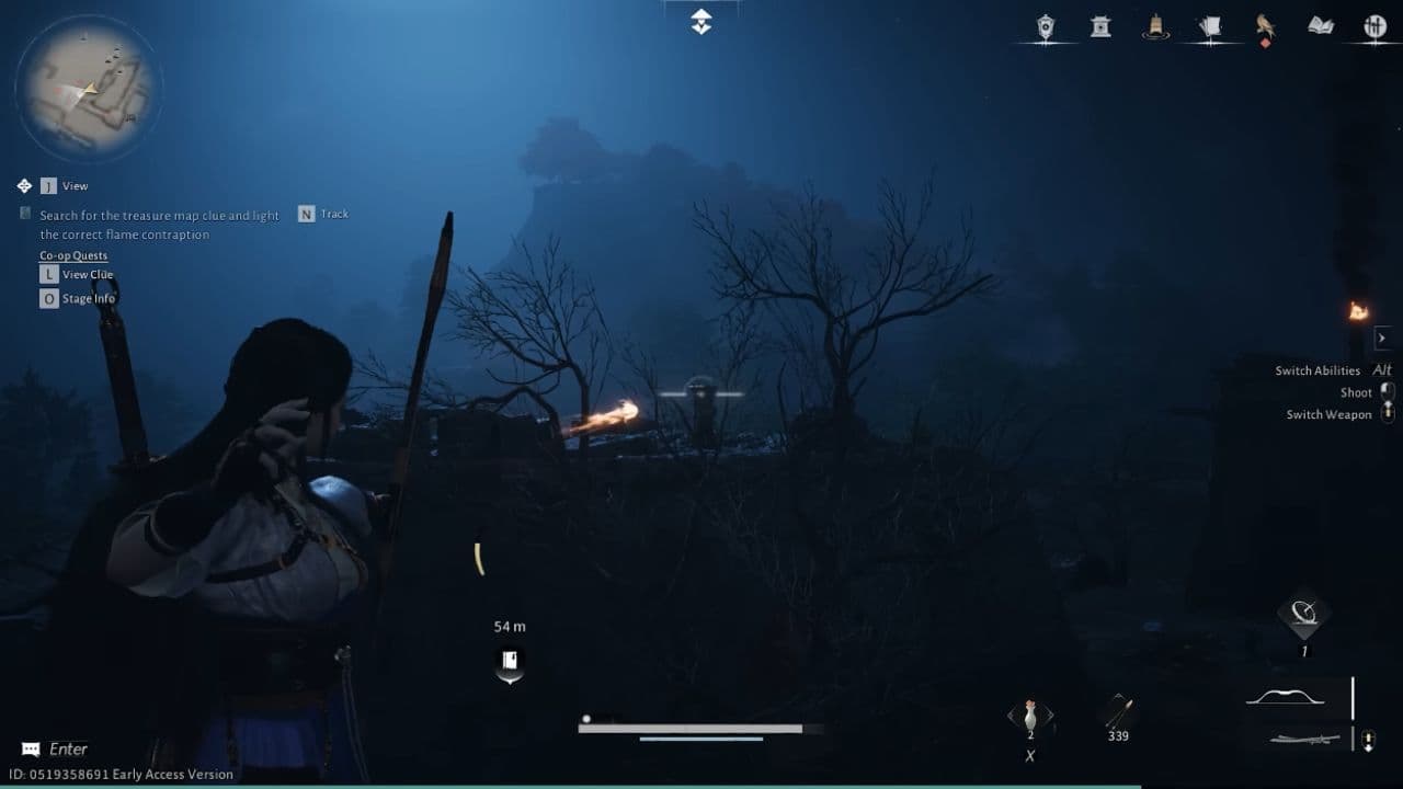 Lighting the correct contraptions reveals hidden passages