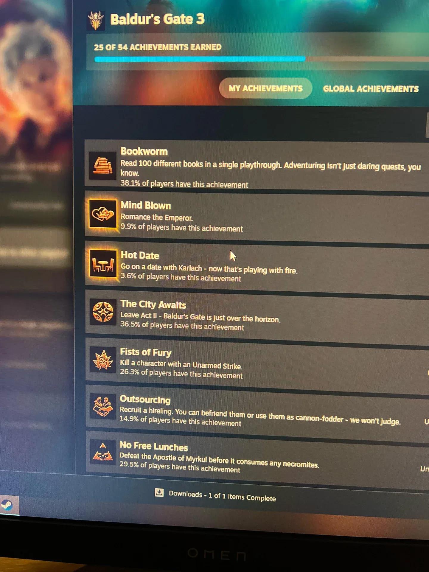 Steam achievement progress tracker