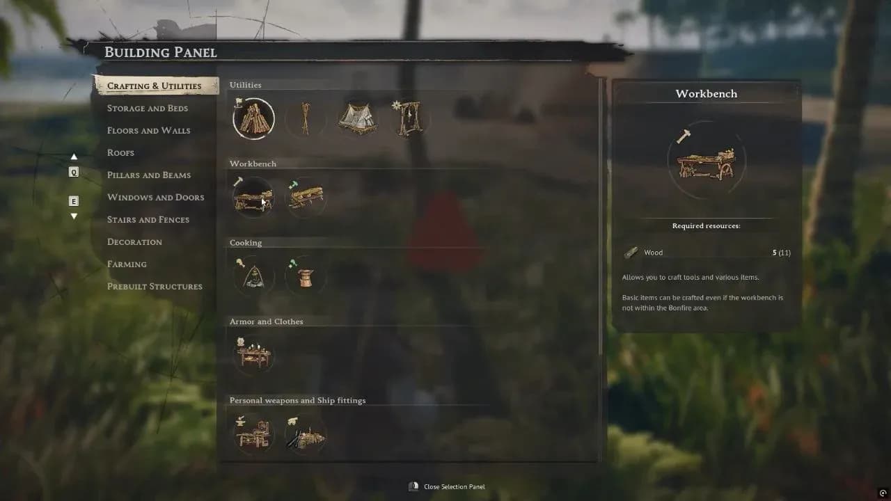 先在工作台上制作斧头